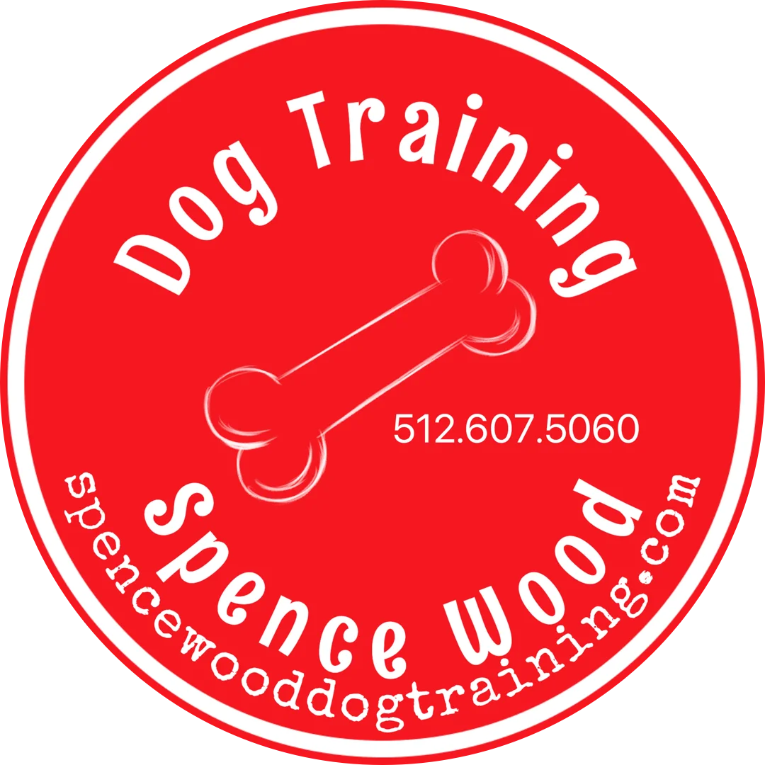 logo with company name, spence wood dog training